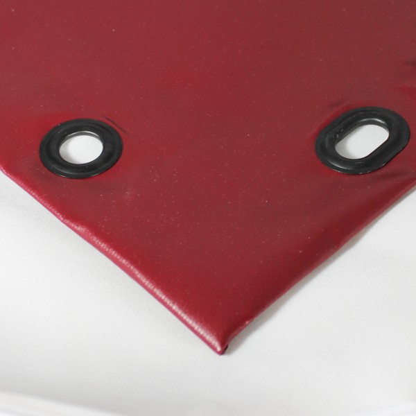 PVC matt mit Saum und Ösen alle 50cm, purpurrot