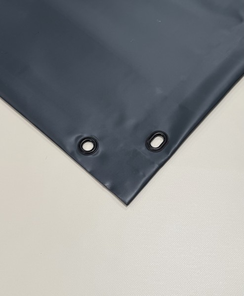 PVC matt mit Saum und Ösen alle 50cm, anthrazit