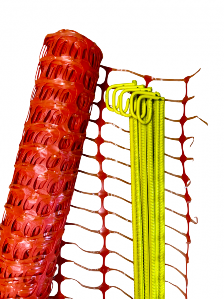 Fangzaun 50 Meter inkl. 10 Zauneisen SET