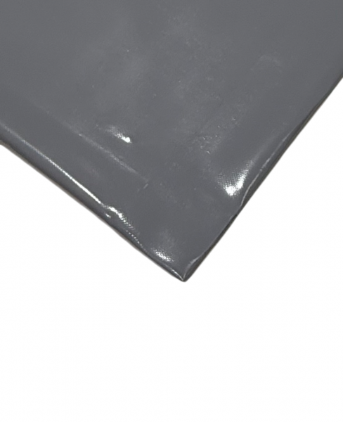 mit Saum und ohne Ösen, staubgrau